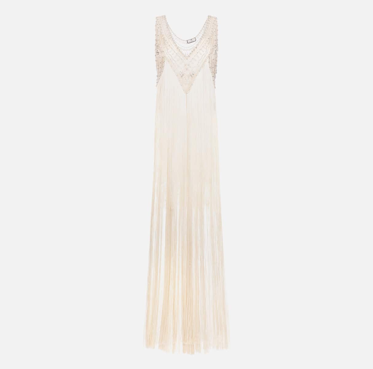 Tulle Red Carpet dress with fringes and beads - Image 1